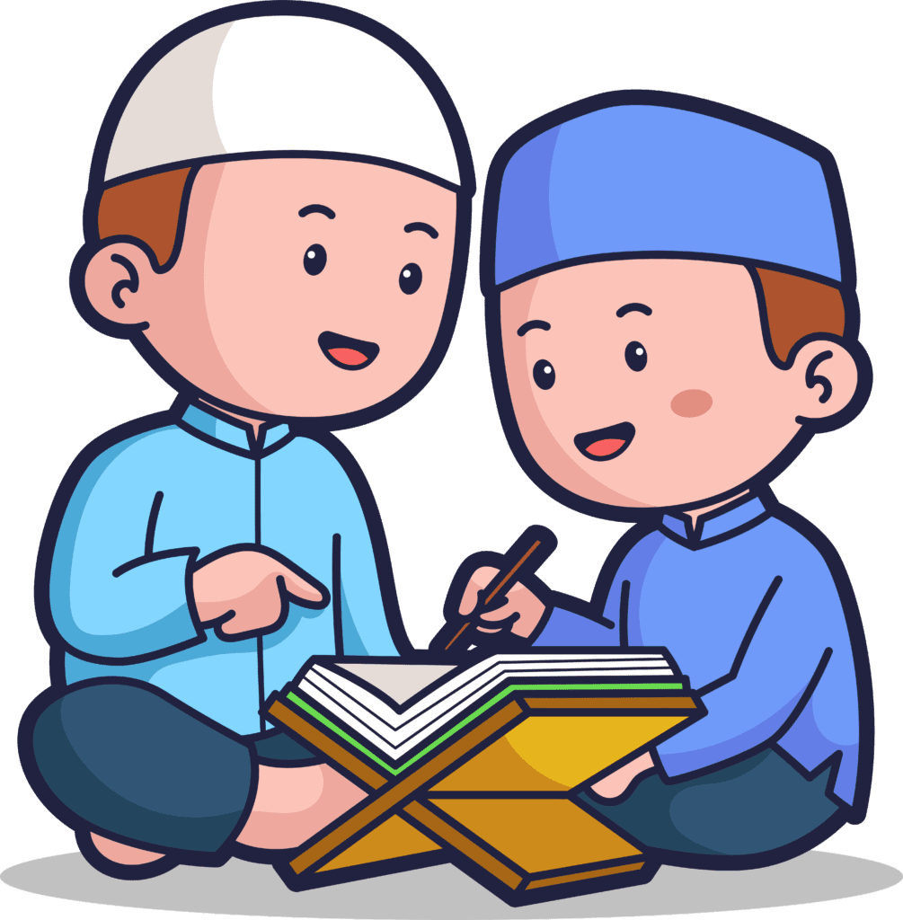 Moslem Boy Reading Al Quran